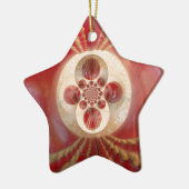 Red Cricket Balls Abstracte kunst Print Design Keramisch Ornament (Links)