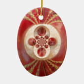 Red Cricket Balls Abstracte kunst Print Design Keramisch Ornament (Voorkant)