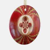 Red Cricket Balls Abstracte kunst Print Design Keramisch Ornament (Rechts)