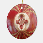 Red Cricket Balls Abstracte kunst Print Design Keramisch Ornament (Links)