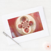 Red Cricket Balls Abstracte kunst Print Design Rechthoekige Sticker (Envelop)