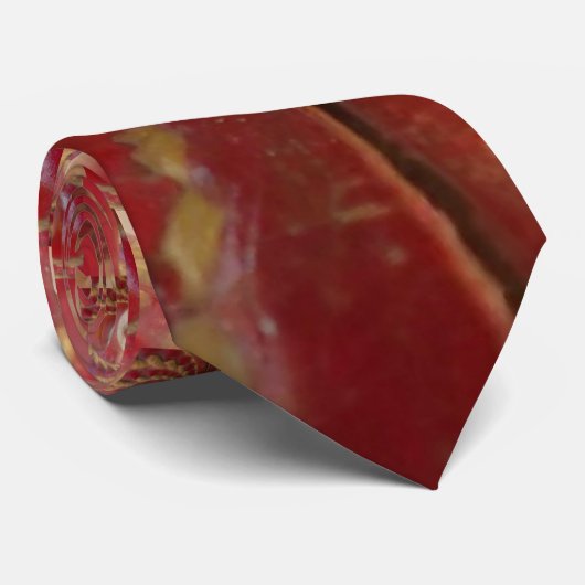 Red Cricket Balls Abstracte kunst Print Design Stropdas (Opgerold)