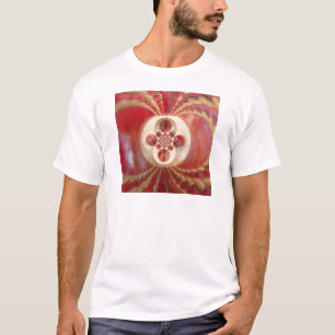 Red Cricket Balls Abstracte kunst Print Design T-shirt