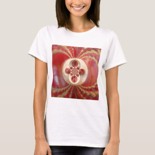 Red Cricket Balls Abstracte kunst Print Design T-shirt