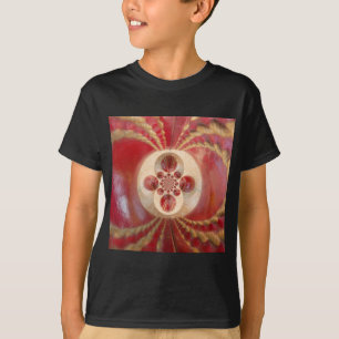 Red Cricket Balls Abstracte kunst Print Design T-shirt