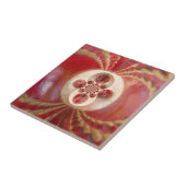 Red Cricket Balls Abstracte kunst Print Design Tegeltje (Zijkant)