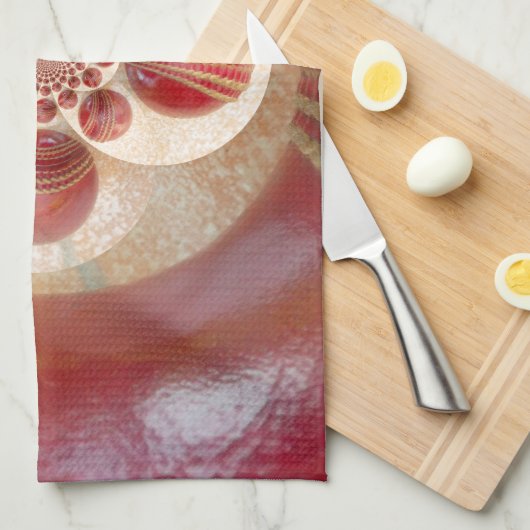 Red Cricket Balls Abstracte kunst Print Design Theedoek (Quarter Fold)