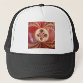 Red Cricket Balls Abstracte kunst Print Design Trucker Pet (Voorkant)