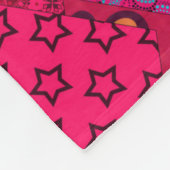 Red Crimson Colorful Patchwork Fleece Deken (Hoek)