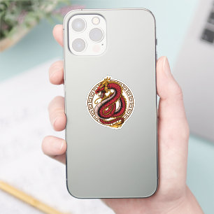 Red Crimson Dragon Sticker