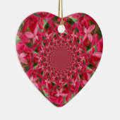 Red Crimson Flower Heart Ornament (Rechts)
