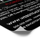 Red Crimson Roos, Bloemenindustrie Adverteren Poster (Hoek)