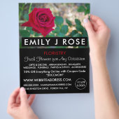 Red Crimson Roos, Floristry Adverteren Flyer (Hand)