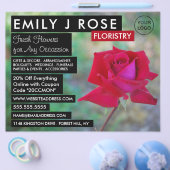 Red Crimson Roos, Floristry Adverteren Flyer (Enkel)