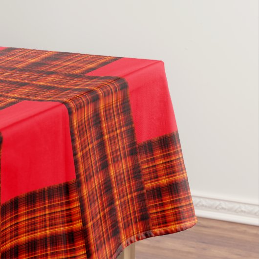 Red Crisscross Tartan, Tafelkleed (Voorbeeld)