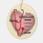 Red Critical Care Nurse ornament (Links)