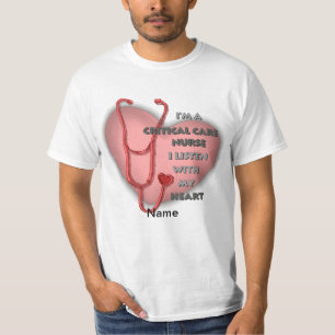 Red Critical Care Nurse T-shirt