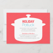 RED CROCK POT | HOLIDAY POTLUCK INVITATIONS KAART (Voorkant)