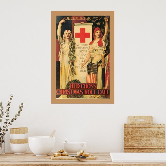 Red Cross Christmas Roll Call Poster (Keuken)