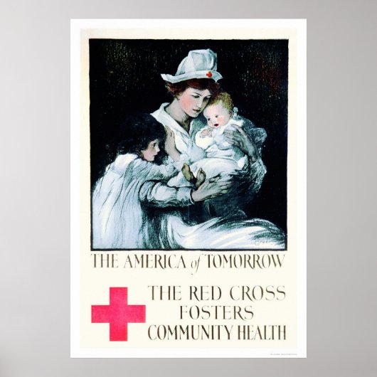 Red Cross Fosters Community Health (US00020A) Poster (Voorkant)