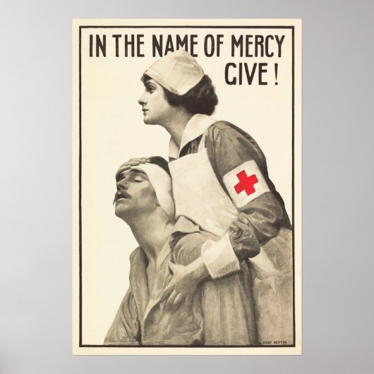 RED CROSS in naam van Mercy Geef! Wereldoorlog Poster (Voorkant)