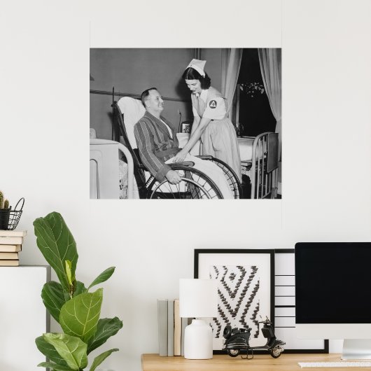 Red Cross Nurse's Aide: 1940 Poster (Thuiskantoor)