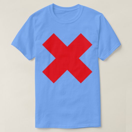 RED CROSS ON BLACK T-SHIRT (Design voorkant)