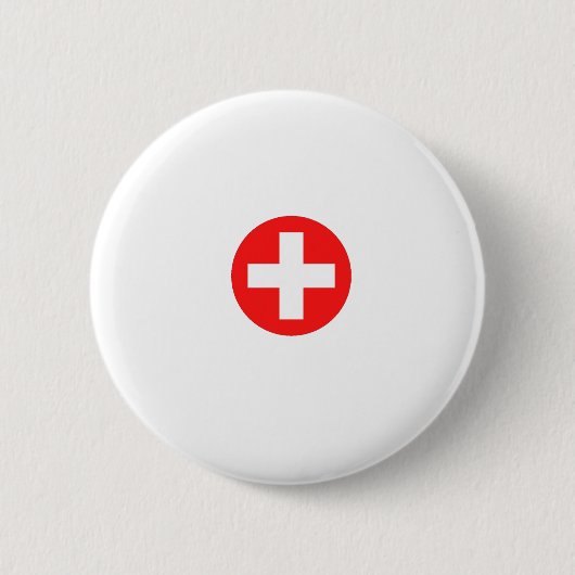 RED CROSS RONDE BUTTON 5,7 CM (Voorkant)