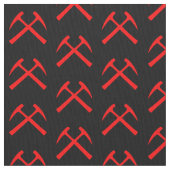 Red Crossed Rock Hammers Stof (Close Up)