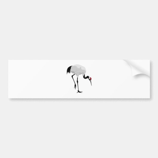 Red-Crowned Crane (alias Red-Crowned Crane) Japans Bumpersticker (Voorkant)