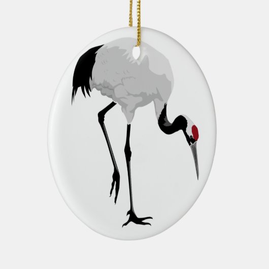 Red-Crowned Crane (alias Red-Crowned Crane) Japans Keramisch Ornament (Rechts)