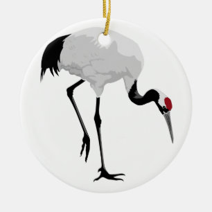 Red-Crowned Crane (alias Red-Crowned Crane) Japans Keramisch Ornament