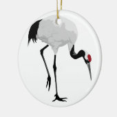 Red-Crowned Crane (alias Red-Crowned Crane) Japans Keramisch Ornament (Links)