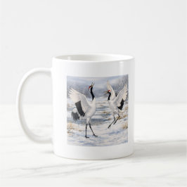 Red-crowned Cranes in Winter Koffiemok