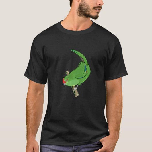 Red crowned parakeet Kakariki T-shirt (Voorkant)