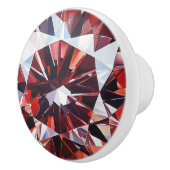Red Crystal Diamond Patter Keramische Knop (Rechts)