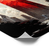 Red Crystal Fantasy Science Fiction Art Poster (Hoek)