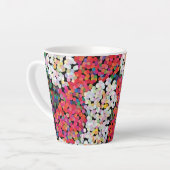 Red Crystal Floral Blooms Latte Mok (Linkerhoek)