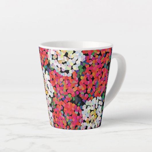 Red Crystal Floral Blooms Latte Mok (Rechterhoek)