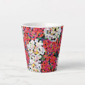 Red Crystal Floral Blooms Latte Mok (Voorkant)