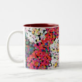 Red Crystal Floral Blooms Tweekleurige Koffiemok (Links)