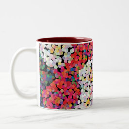  Red Crystal Floral Blooms Tweekleurige Koffiemok