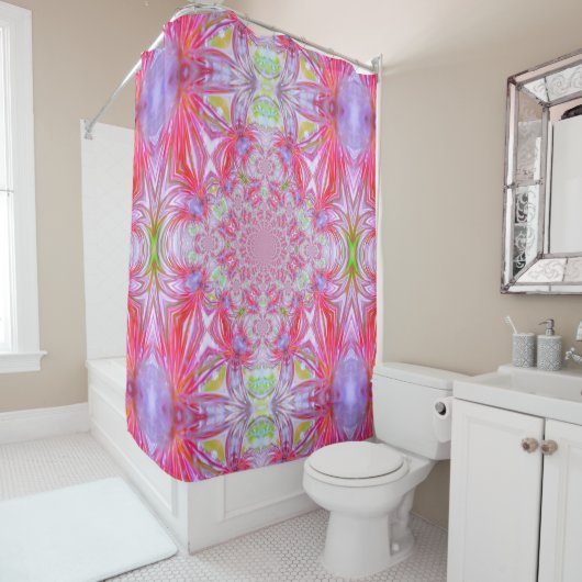 Red Crystal Shower Curtain Douchegordijn (In situ)