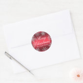 Red Crystal Sneeuwvlok Kerst sticker (Envelop)