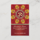 Red Crystal Star Yoga Studio Visitekaartje (Achterkant)