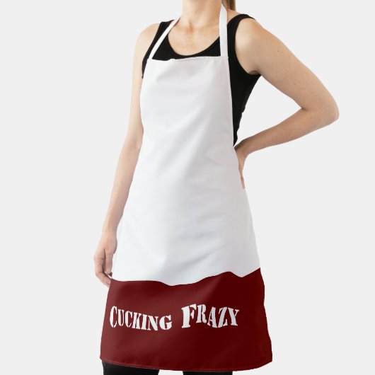 Red Cucking Frazy woordspel als Nucking Futs Schort (Insitu)