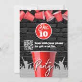 Red Cup Club | Flyer Stijl Grunge Verjaardag Kaart (Achterkant)