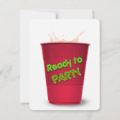 Red Cup Drink party Kaart (Voorkant)