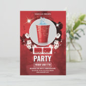 Red Cup Party Flyer Sjabloon | bewerkbare uitnodig Kaart (Staand voorkant)