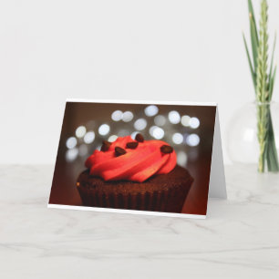 Red Cupcake Delight Kaart
